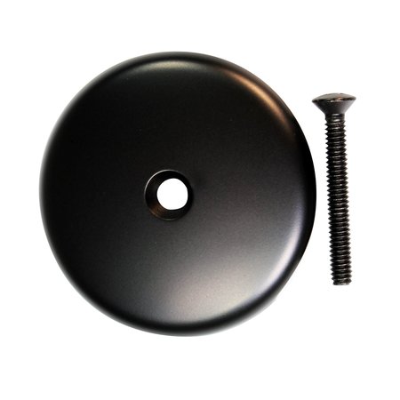 WESTBRASS 3-1/8" Single Hole Overflow Face Plate and Screw in Oil Rubbed Bronze D328-12